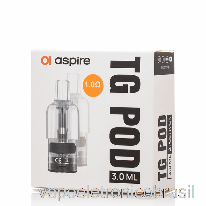 Vape Recarregável Aspire Tg Pods De Substituição 1.0ohm Tg Pods